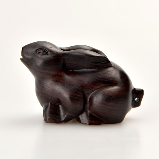 图片 属相兔子（紫光檀）