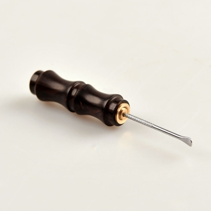 图片 竹节耳朵勺（紫光檀）