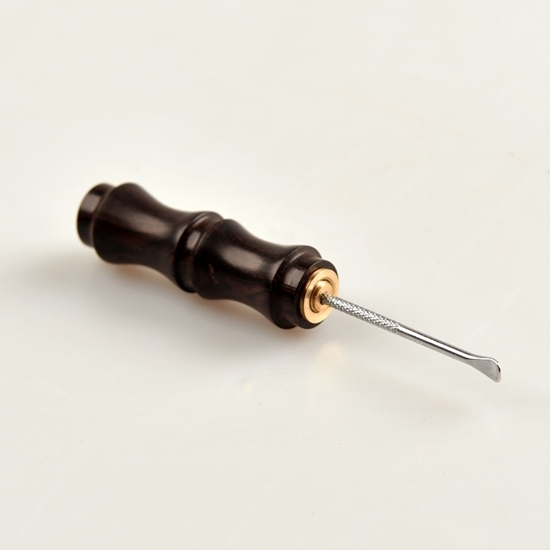 图片 竹节耳朵勺（紫光檀）