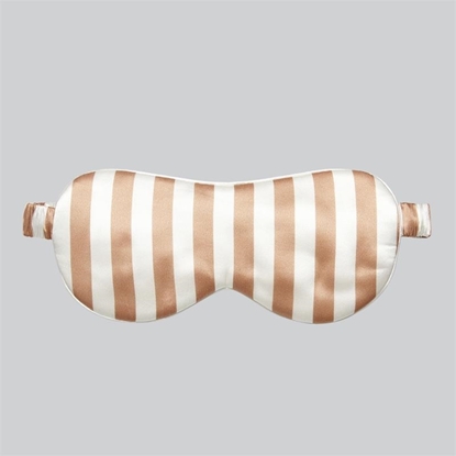 图片 汉珍玉丝 全真丝眼罩（卡其条纹）23*10cm