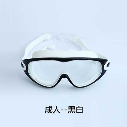 图片 一体式耳塞泳镜6003【成人--黑白】