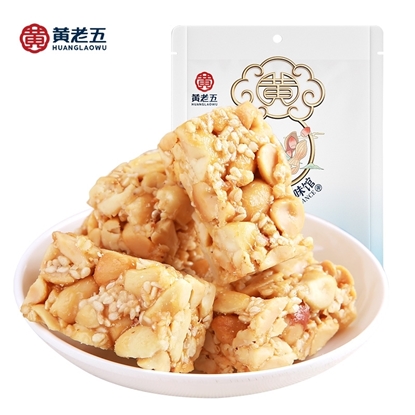 图片 黄老五 木糖醇花生酥128g*3袋