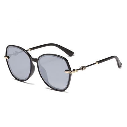 图片 潮流太阳镜2068  【黑框水银片】