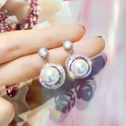 图片 缔晶  韩版气质仿珍珠耳钉E1048